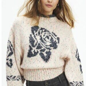 Urban Outfitters BDG Noelle Patterned Knit Mockneck Pullover Sweater
